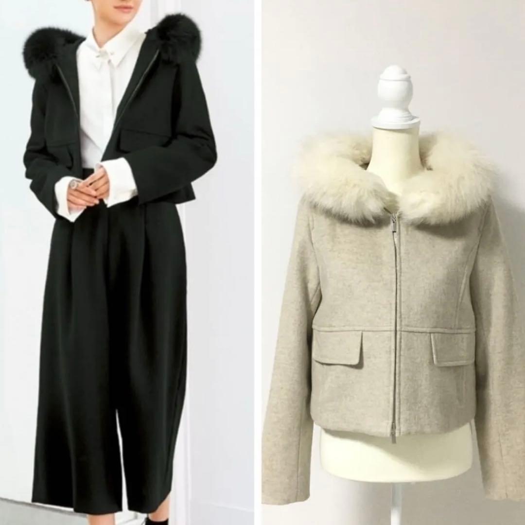 極美品✨FOXEY フォクシー　カシミヤ　フォックスファー　ショート丈