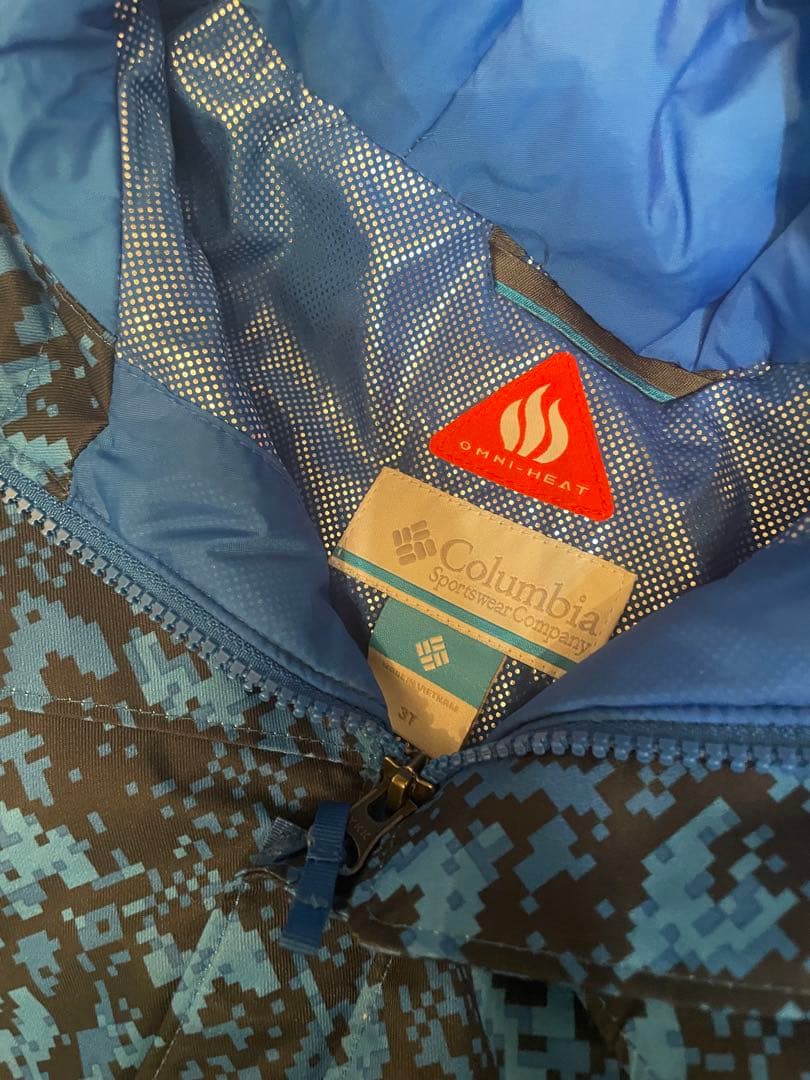 【すぐ雪山行けるセットです】Columbia スキーウェアセット 3T 青色