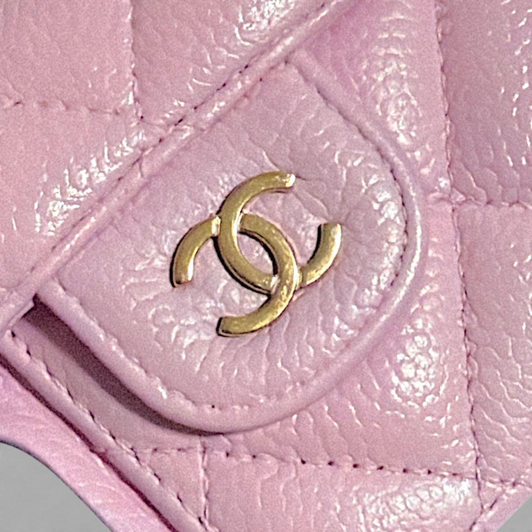 【CHANEL】シャネルiPhone14proケース☆マトラッセ キャビアスキン