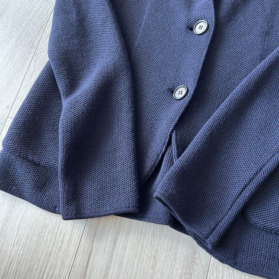 LARDINI ラルディーニ ニット テーラードジャケット 40紺ブートニエール