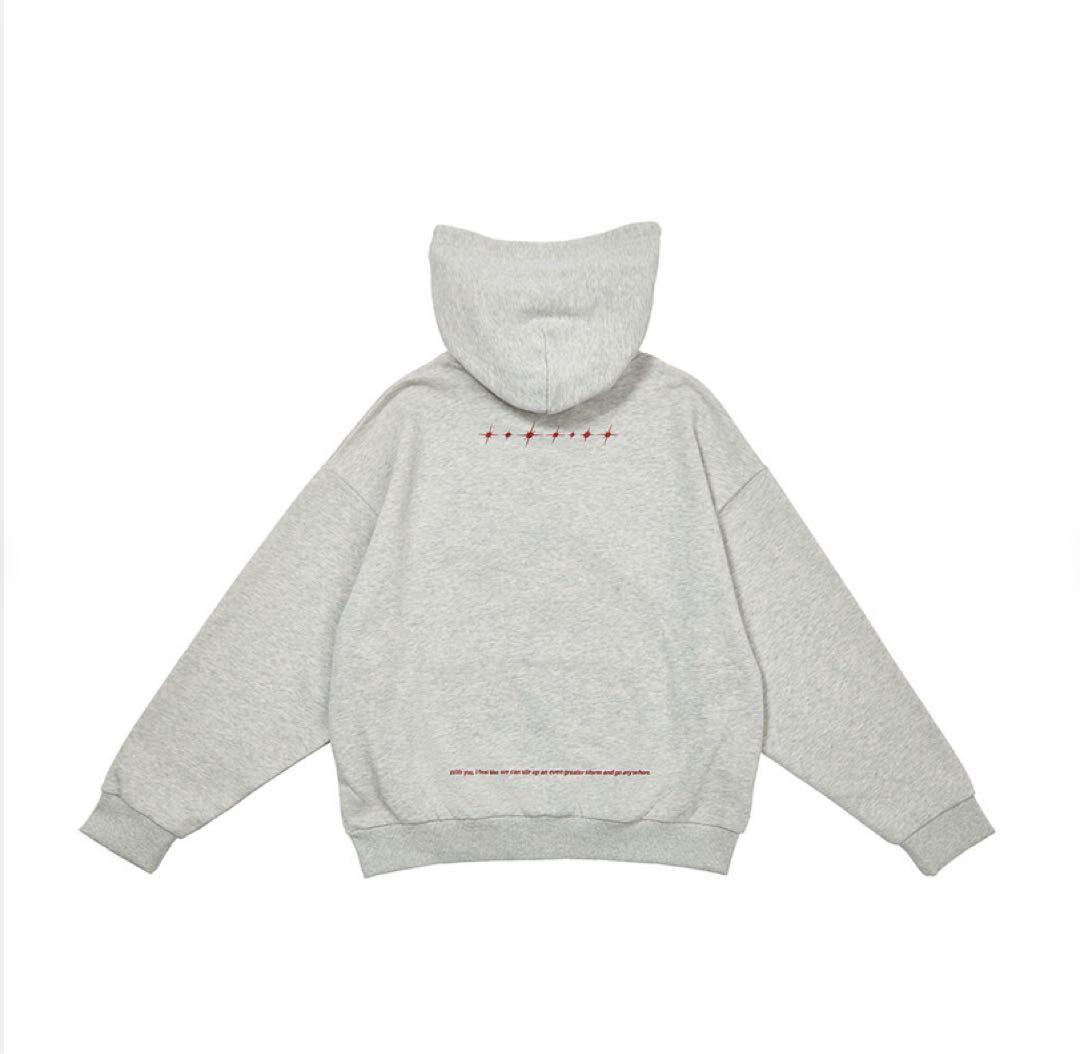 なにわ男子 VOYAGE 刺繍フード付きパーカー グレー