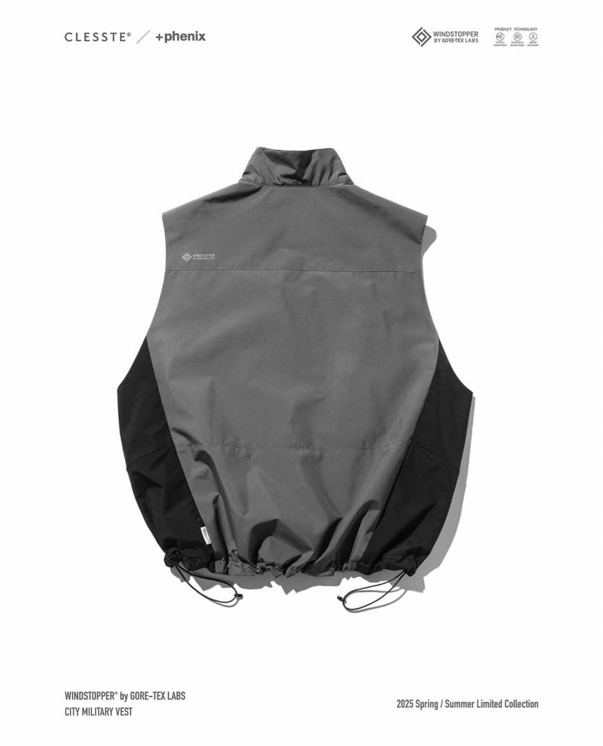 新品CLESSTE +PHENIX WINDSTOPPER CITY VEST