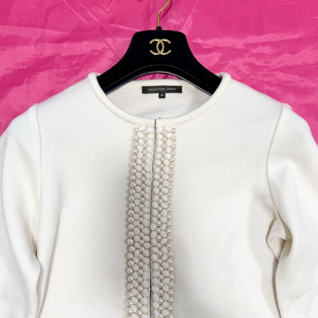 【極美品✨】マッキントッシュロンドン　パール装飾カーディガン　サイズ40