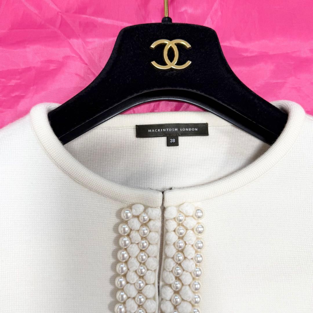 【極美品✨】マッキントッシュロンドン　パール装飾カーディガン　サイズ40