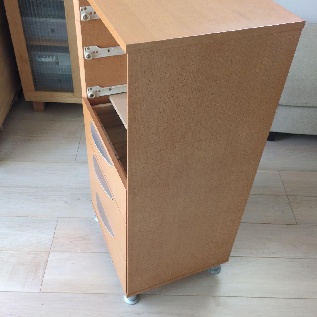 アスティ　木製チェスト 小 6段棚 収納 引き出し 茶色 タンス