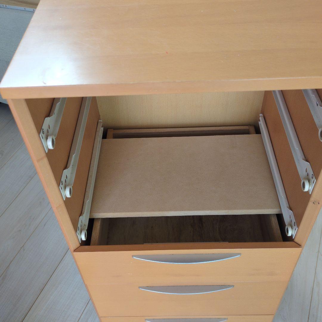 アスティ　木製チェスト 小 6段棚 収納 引き出し 茶色 タンス