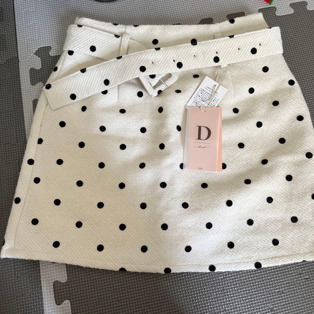 Darichスカートドット、新品未使用、白