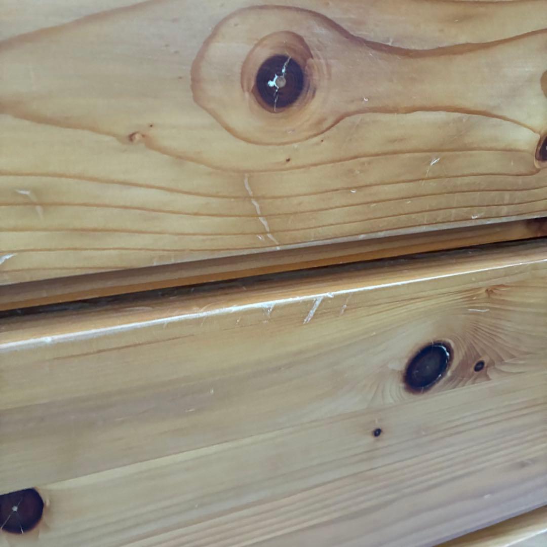 【送料込】無印良品　パイン材　4段チェスト　タンス　チェスト　②