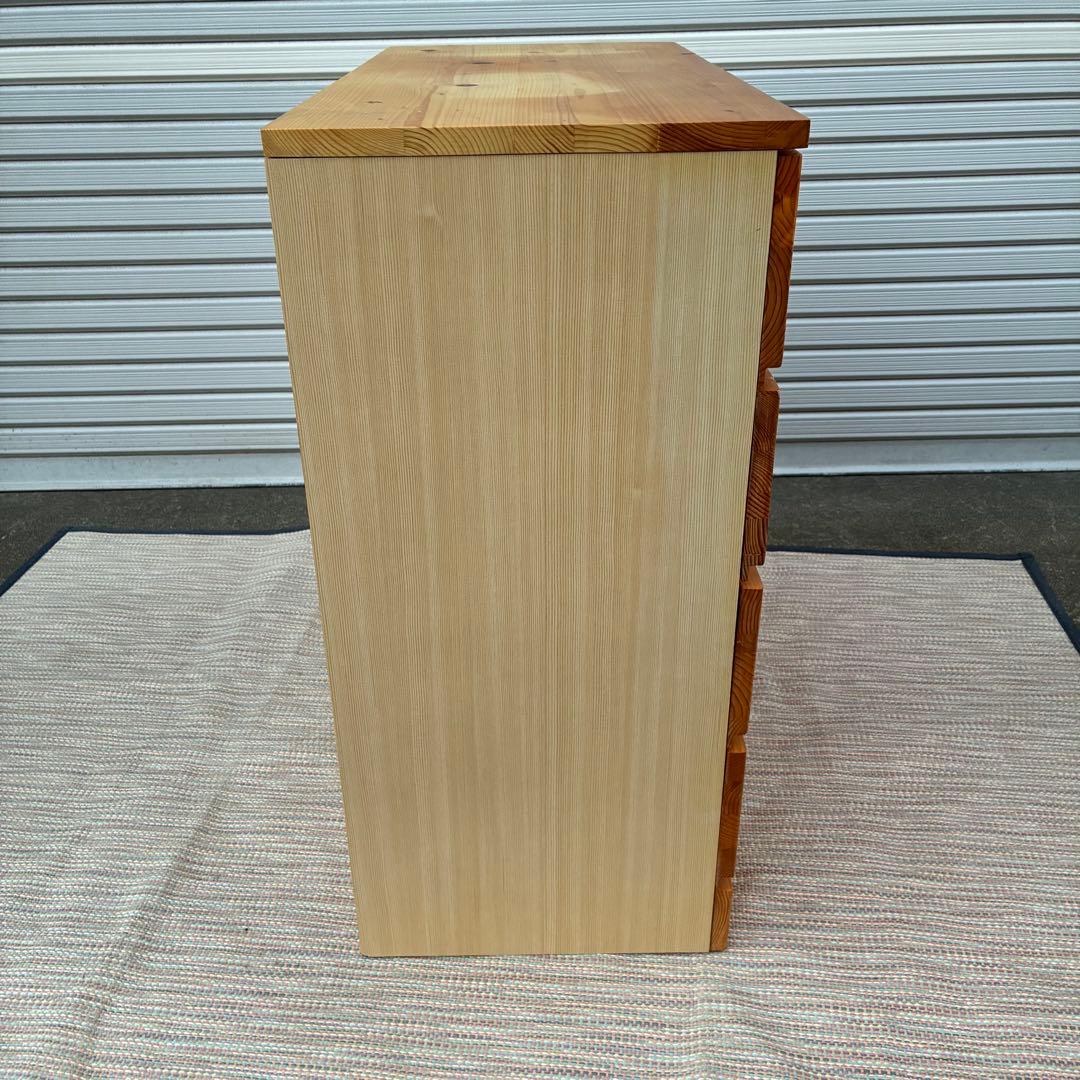 【送料込】無印良品　パイン材　4段チェスト　タンス　チェスト　②
