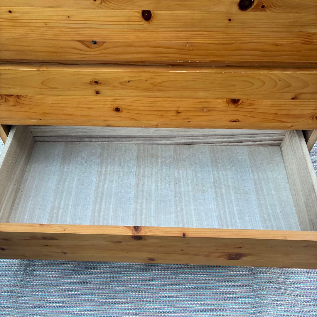 【送料込】無印良品　パイン材　4段チェスト　タンス　チェスト　②