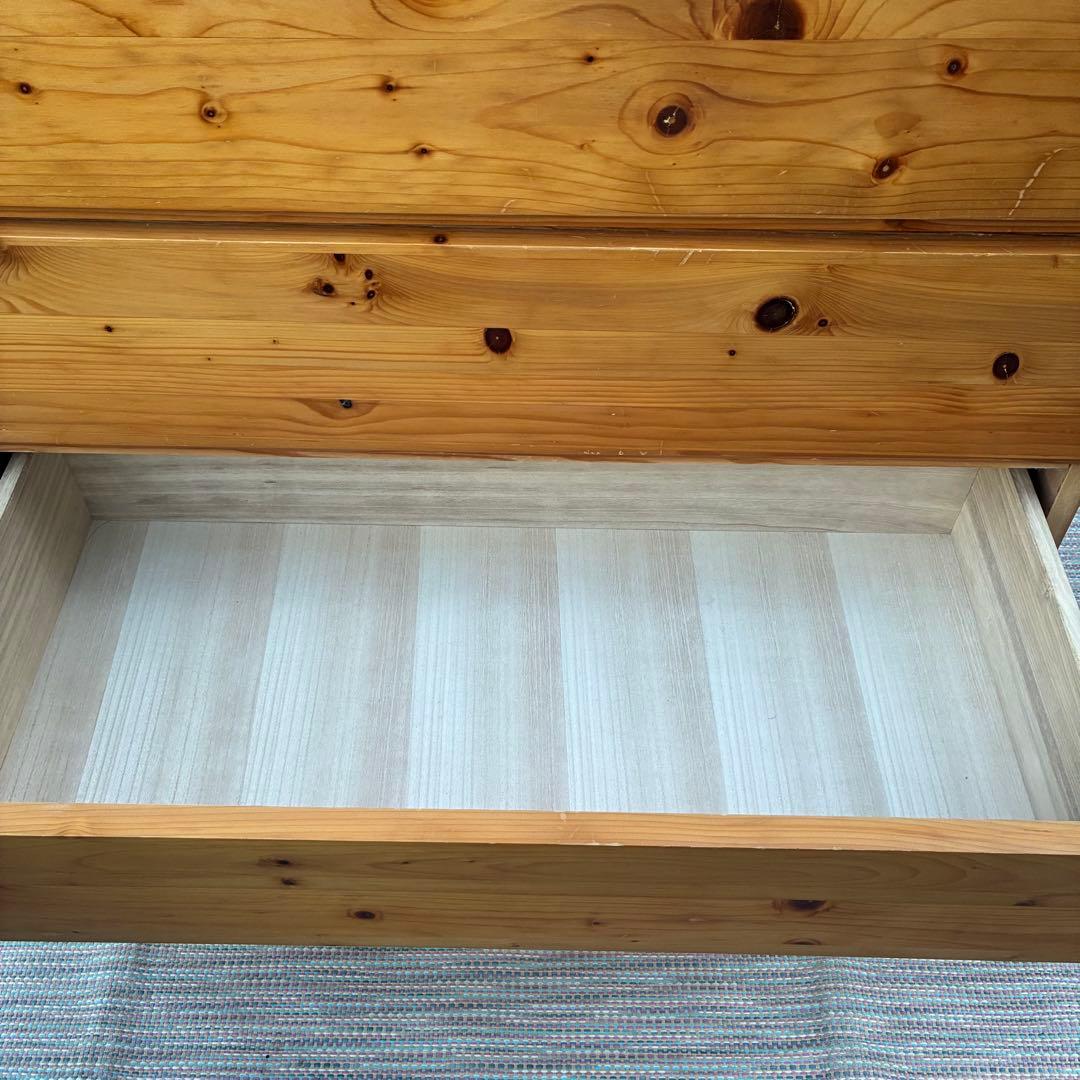 【送料込】無印良品　パイン材　4段チェスト　タンス　チェスト　②