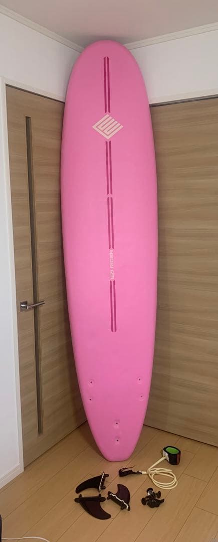 【美品】Ezi Rider ファンボード 7'6ピンク(リーシュ付き)