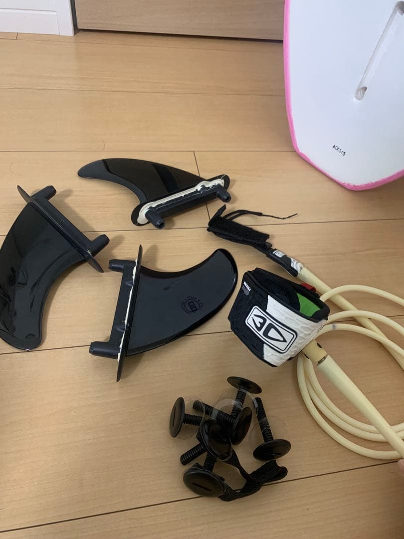 【美品】Ezi Rider ファンボード 7'6ピンク(リーシュ付き)