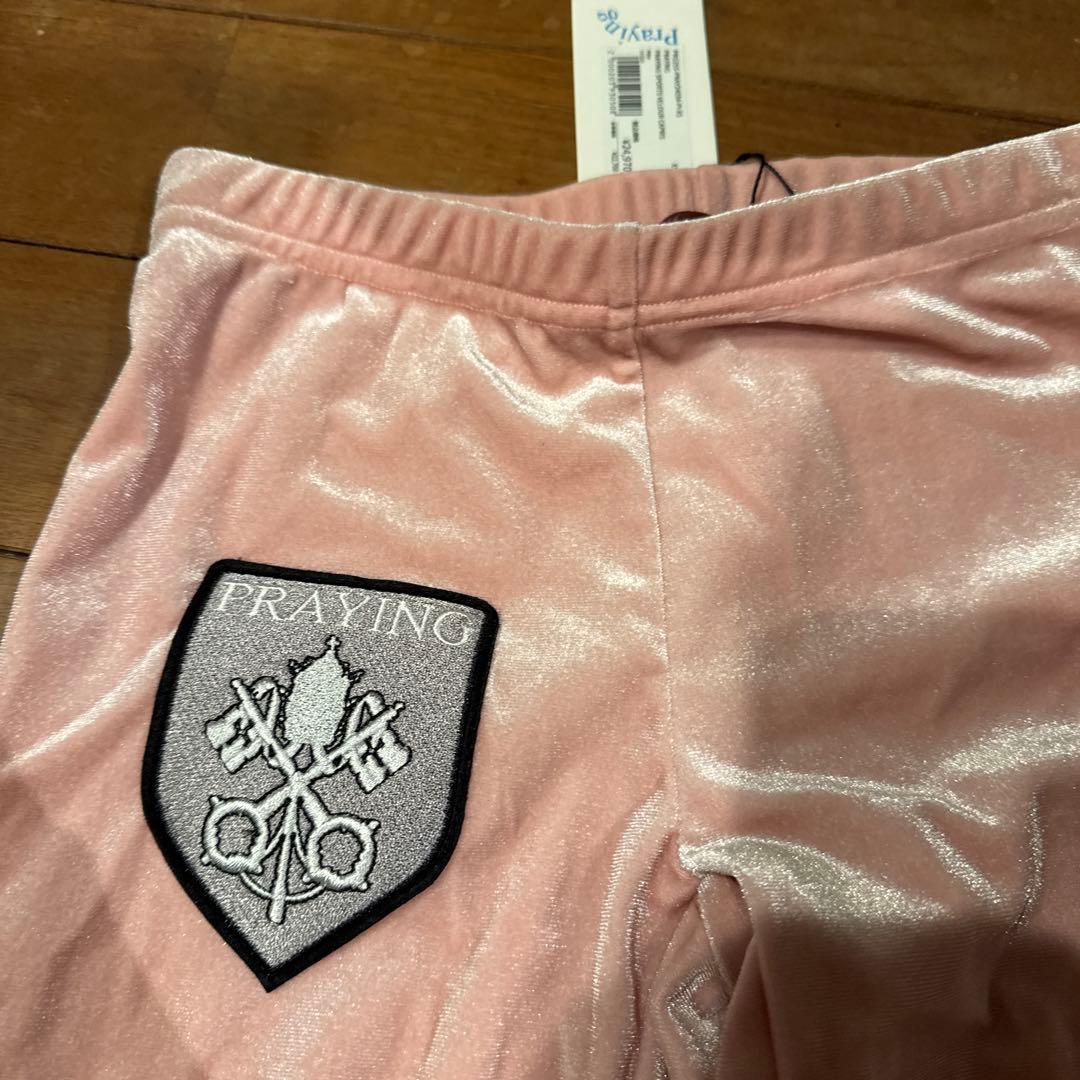 PRAYINGパンツ SPORTS VELOUR CAPRIS / PINK