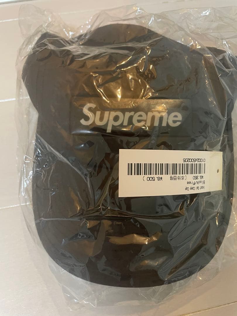 Supreme キャンプキャップ 黒 インセットジェルBOX