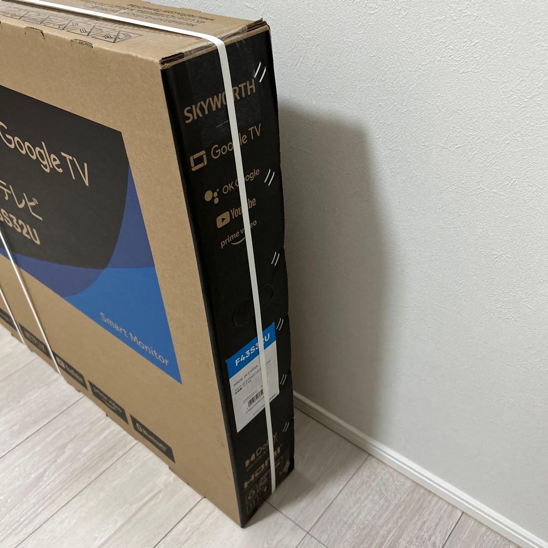 【値下げSKYWORTH 43インチ チューナレスGoogleテレビ 新品未開封