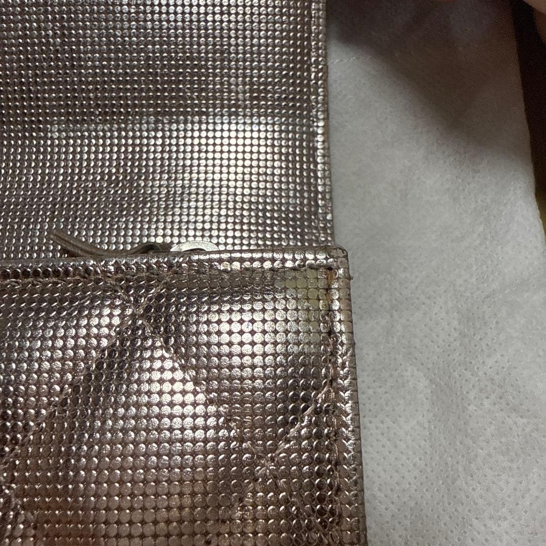 Chanel ピンクシルバー キルティング 長財布
