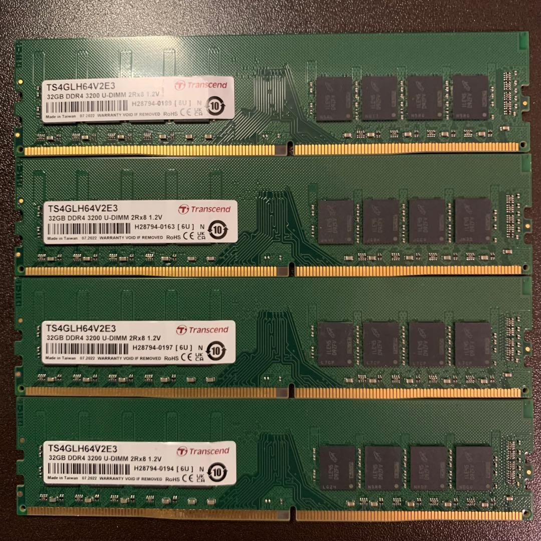 メモリー Transcend DDR4 128GB 32GBx4