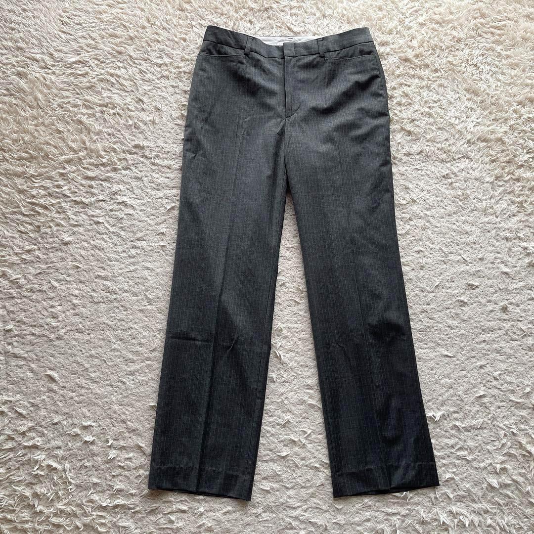 【大きいサイズ XL相当】23区 スカートスーツ ストライプ グレー ビジネス