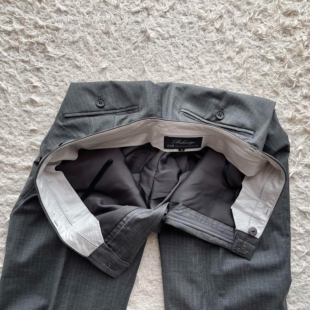 【大きいサイズ XL相当】23区 スカートスーツ ストライプ グレー ビジネス