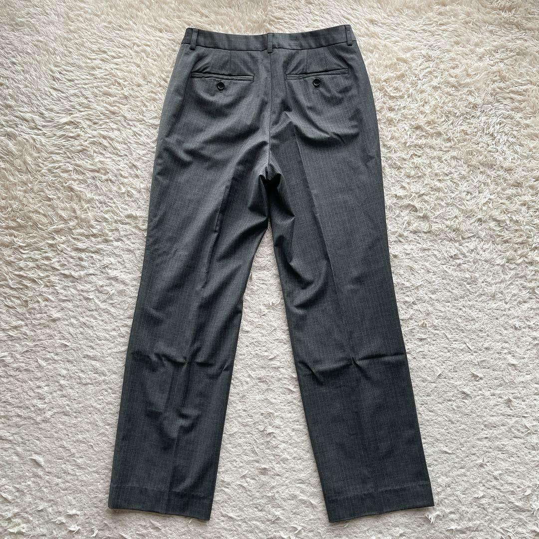 【大きいサイズ XL相当】23区 スカートスーツ ストライプ グレー ビジネス