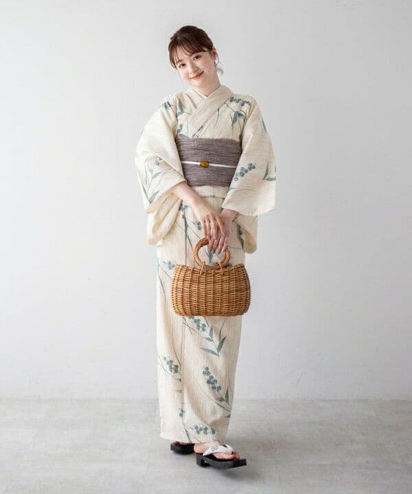 ゆかた館グレース 浴衣、帯、下駄、腰紐2本セット