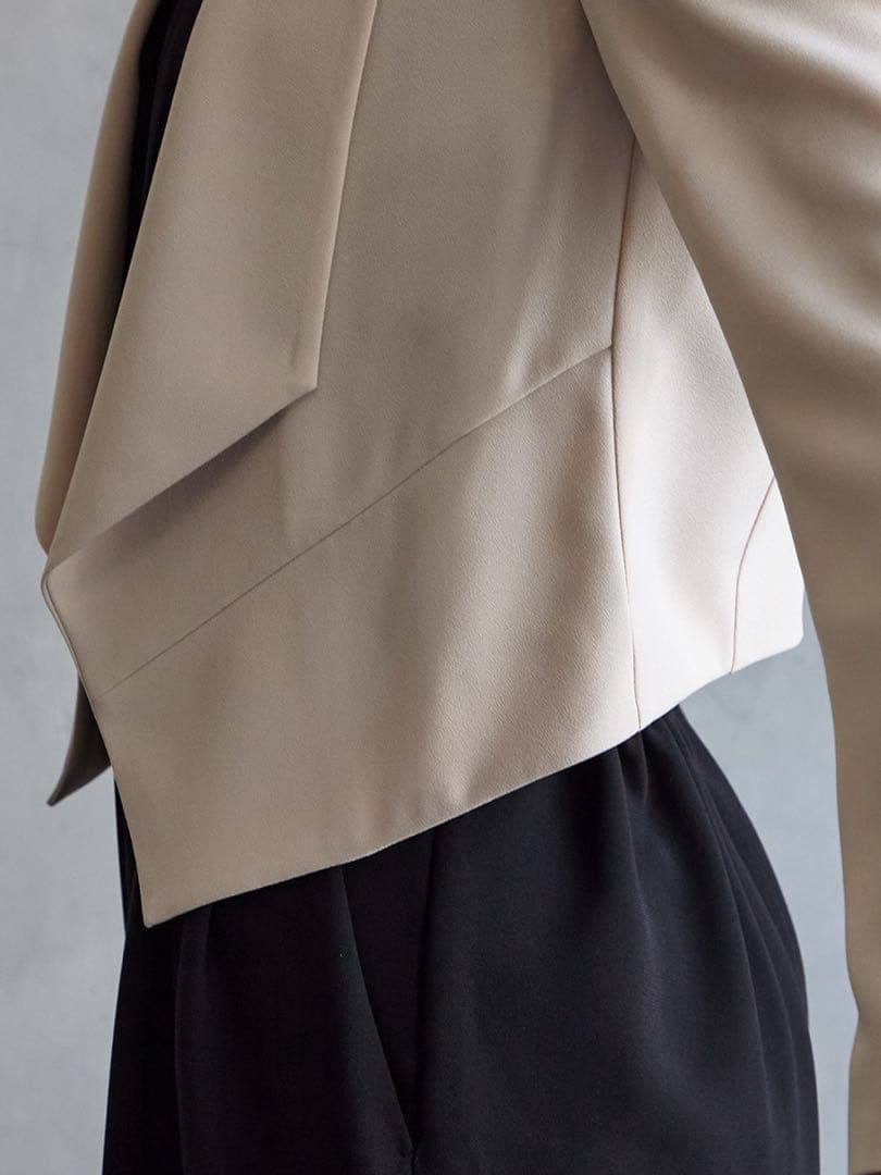 AIMER 現行モデル ショールカラージャケット ベージュ Lサイズ