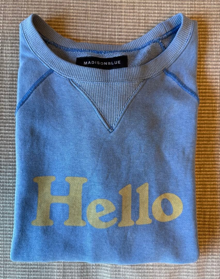 マディソンブルー　HELLO スウェット　サイズ01 ブルー