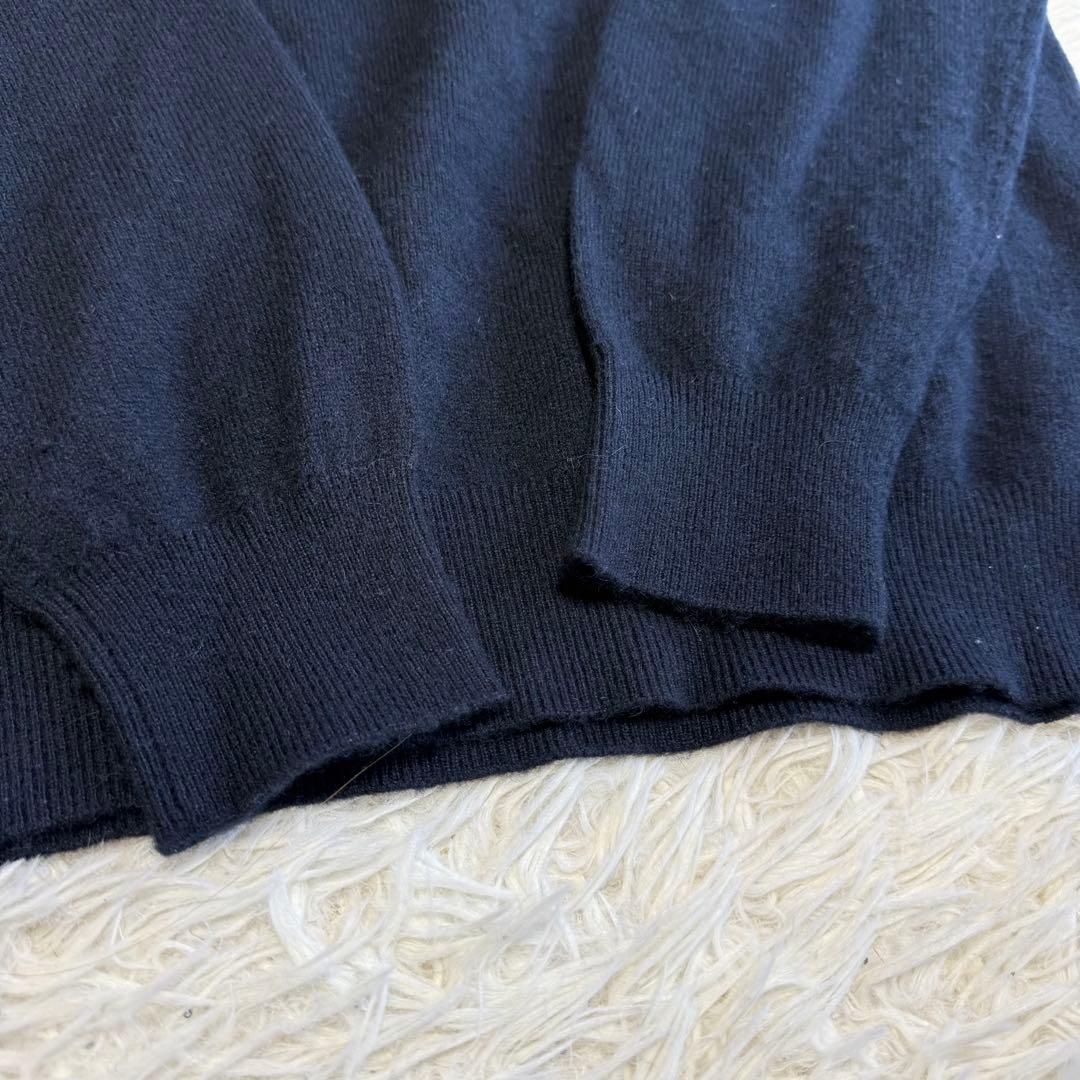 【パーリーゲイツ】美品 カシミヤセーター ネイビー 2サイズ レディース