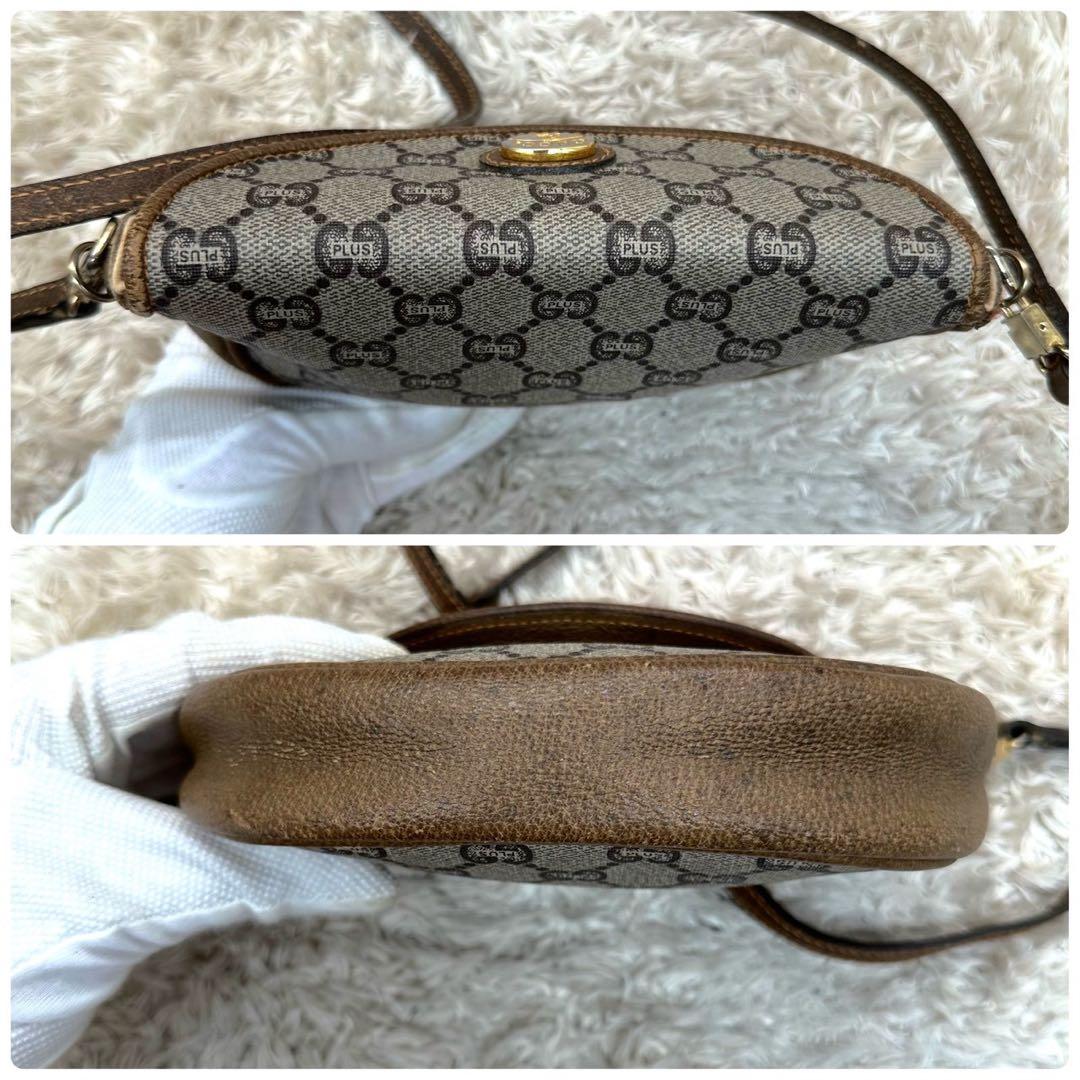 【美品】GUCCI プラス ショルダーバッグ ベージュ ブラウン スプリーム