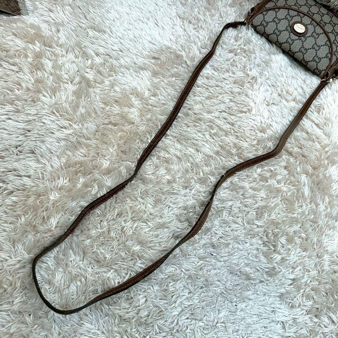 【美品】GUCCI プラス ショルダーバッグ ベージュ ブラウン スプリーム