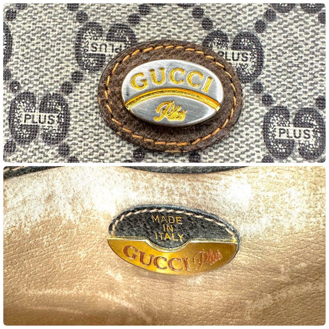 【美品】GUCCI プラス ショルダーバッグ ベージュ ブラウン スプリーム