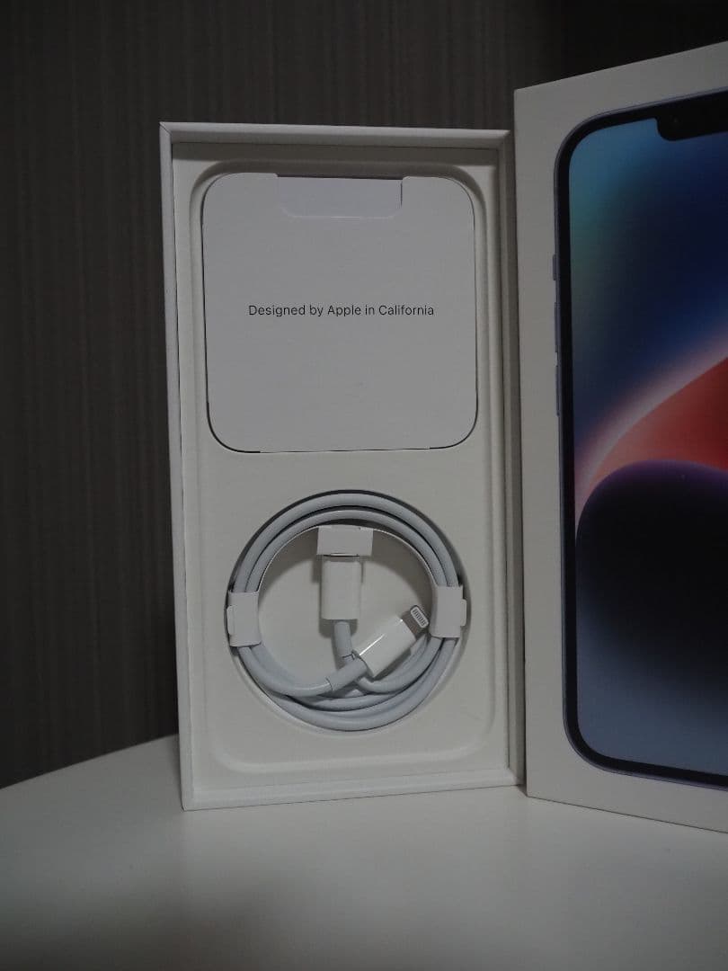 iPhone 14 ブルー 128GB SIMフリー　充電ケーブル・箱あり