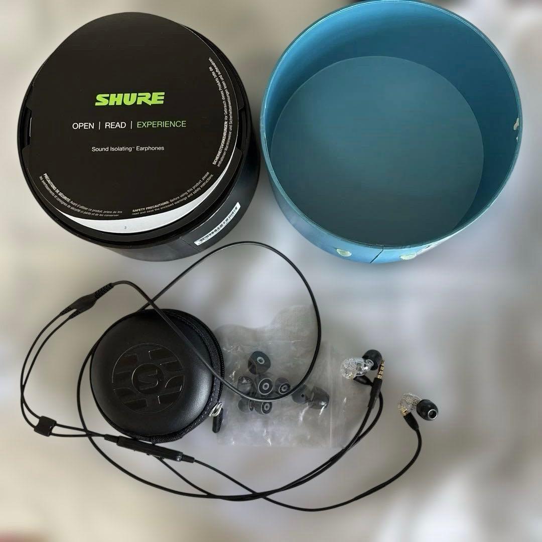 <値下げ可> SHURE (AONIC215)有線イヤホン 透明　ケース付き