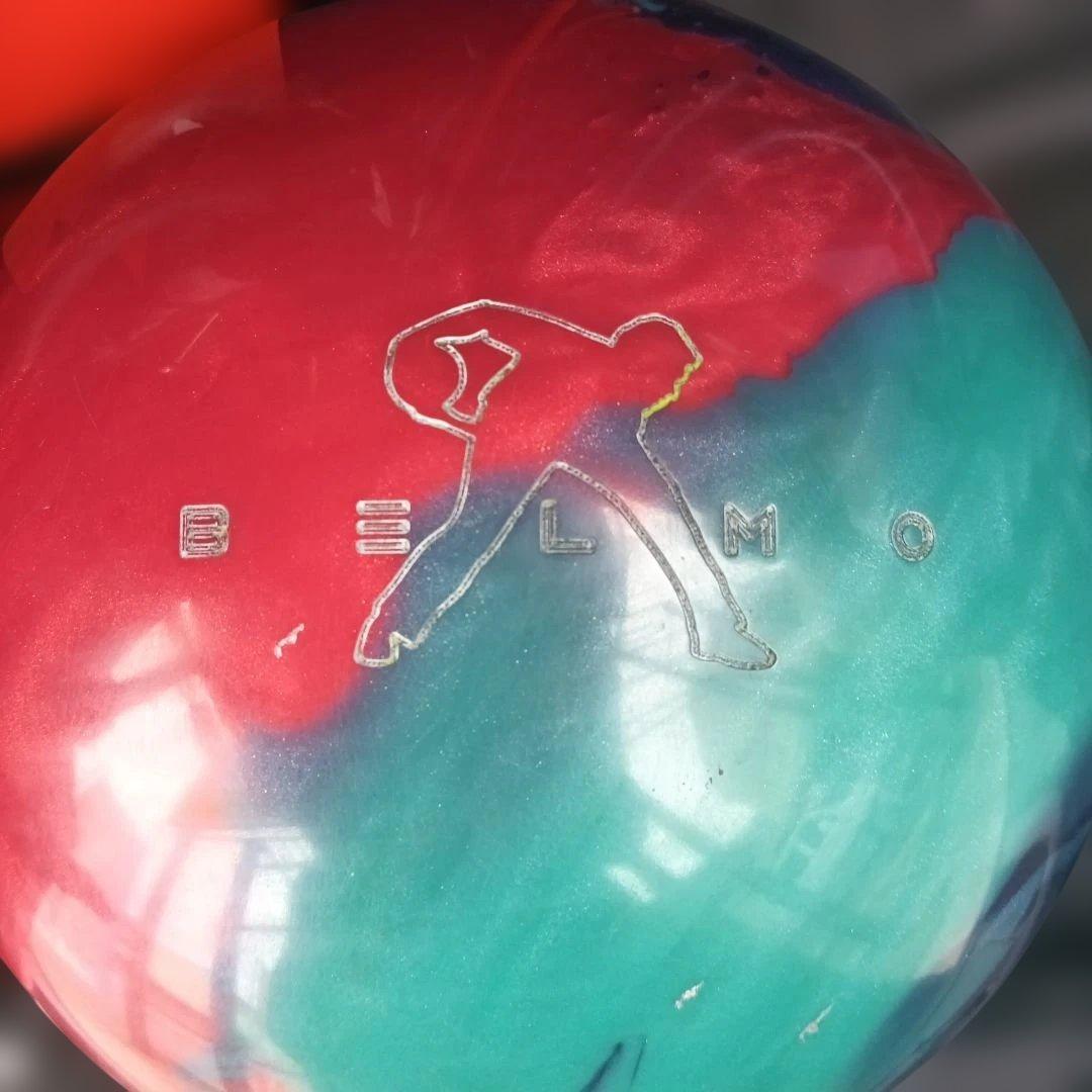 ボウリングボール IDENTITY 赤緑 14ポンド