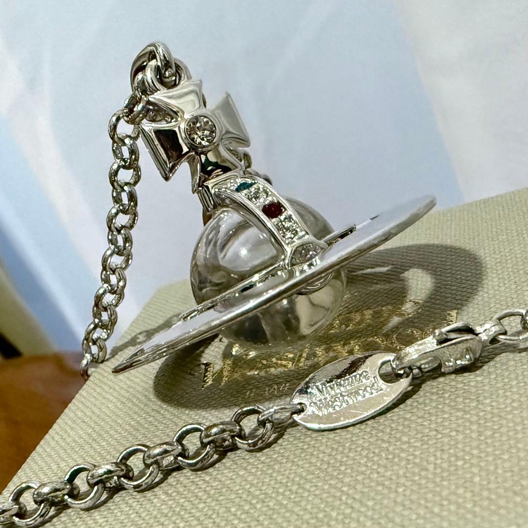 正規美品お箱付 Vivienne Westwoodニュースモールオーブシルバー