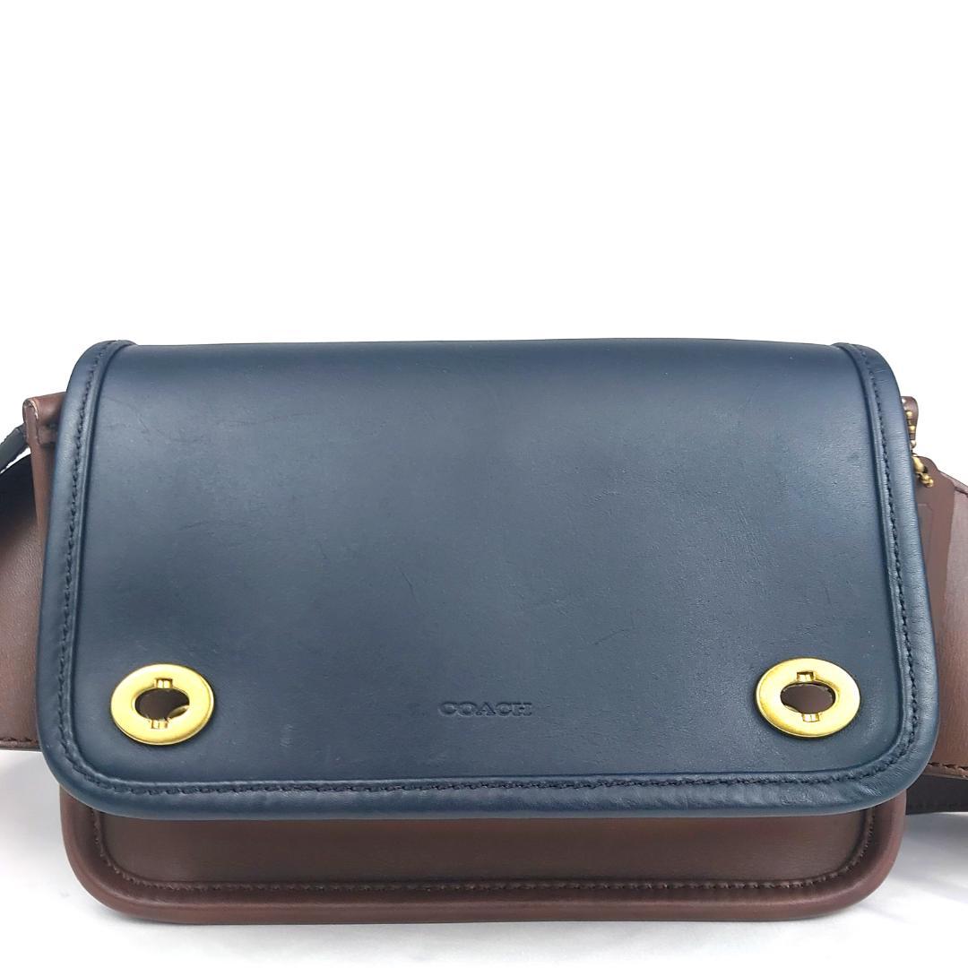 【レア】 COACH コーチ ボディバッグ クロスボディ ウエストバッグ レザー
