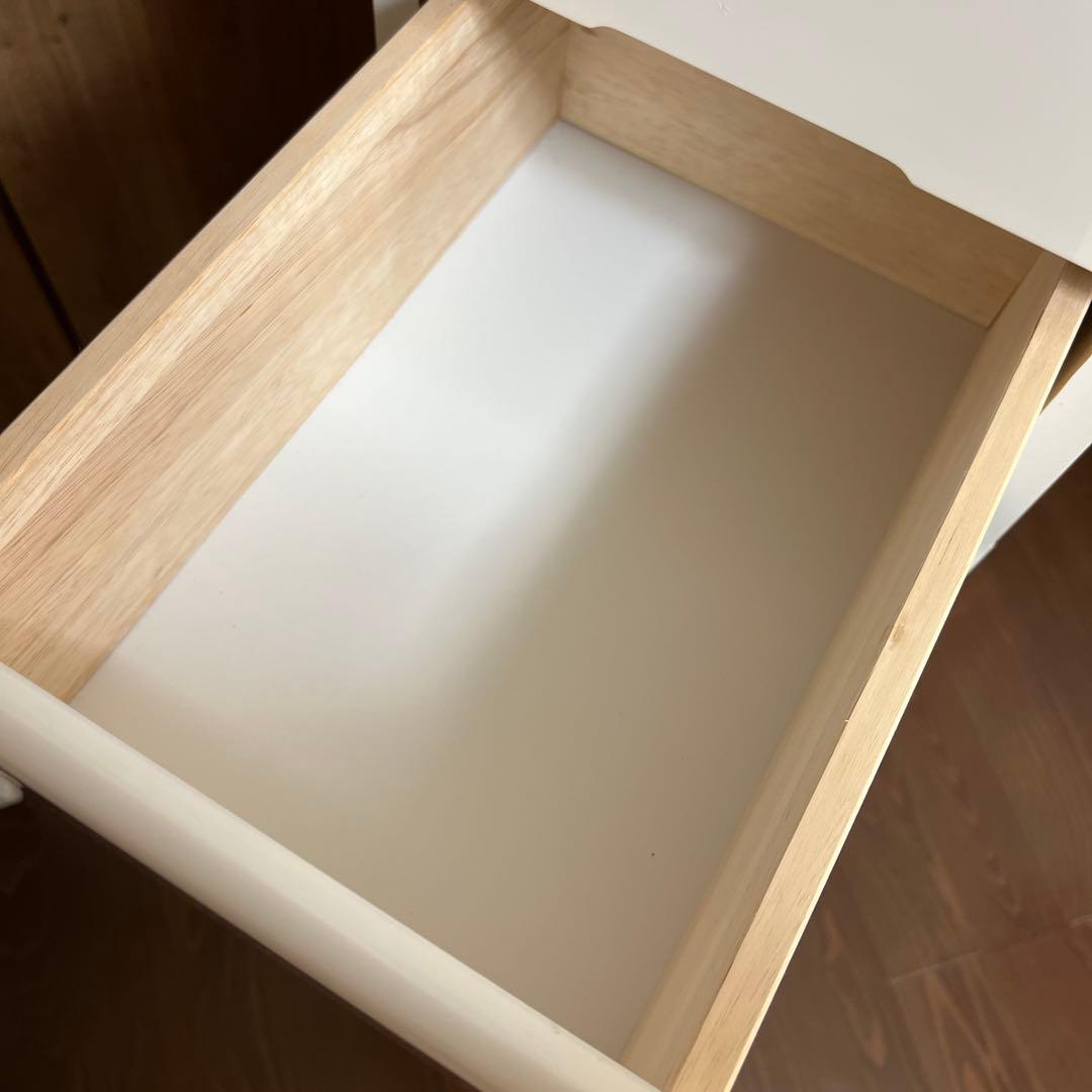 チェスト　タンス　収納　 スライドレール付　鏡面　ホワイト　12/21まで販売