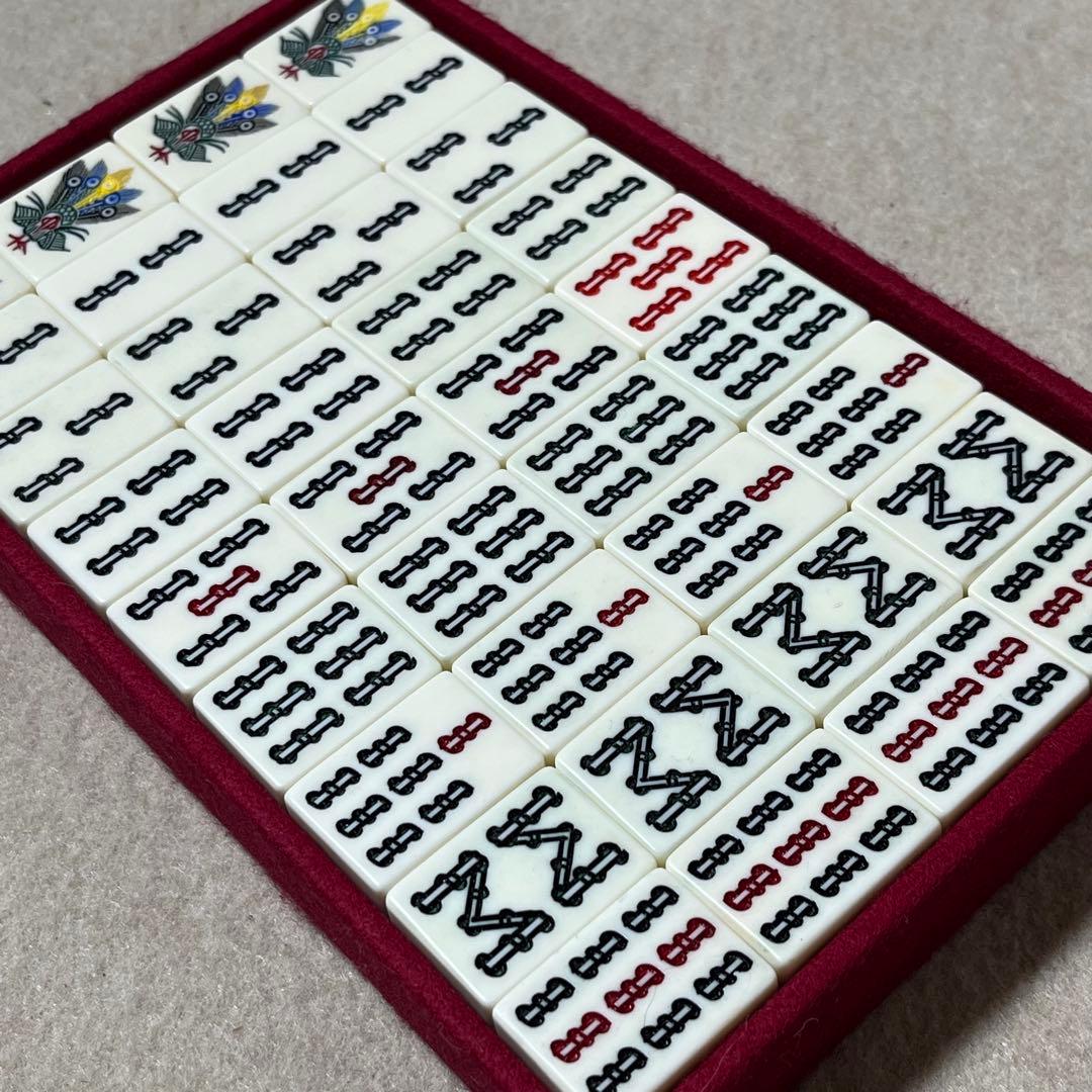 【激レア】 市川屋 ジャンボ竹牌 麻雀牌 背竹 関東書体 四君子