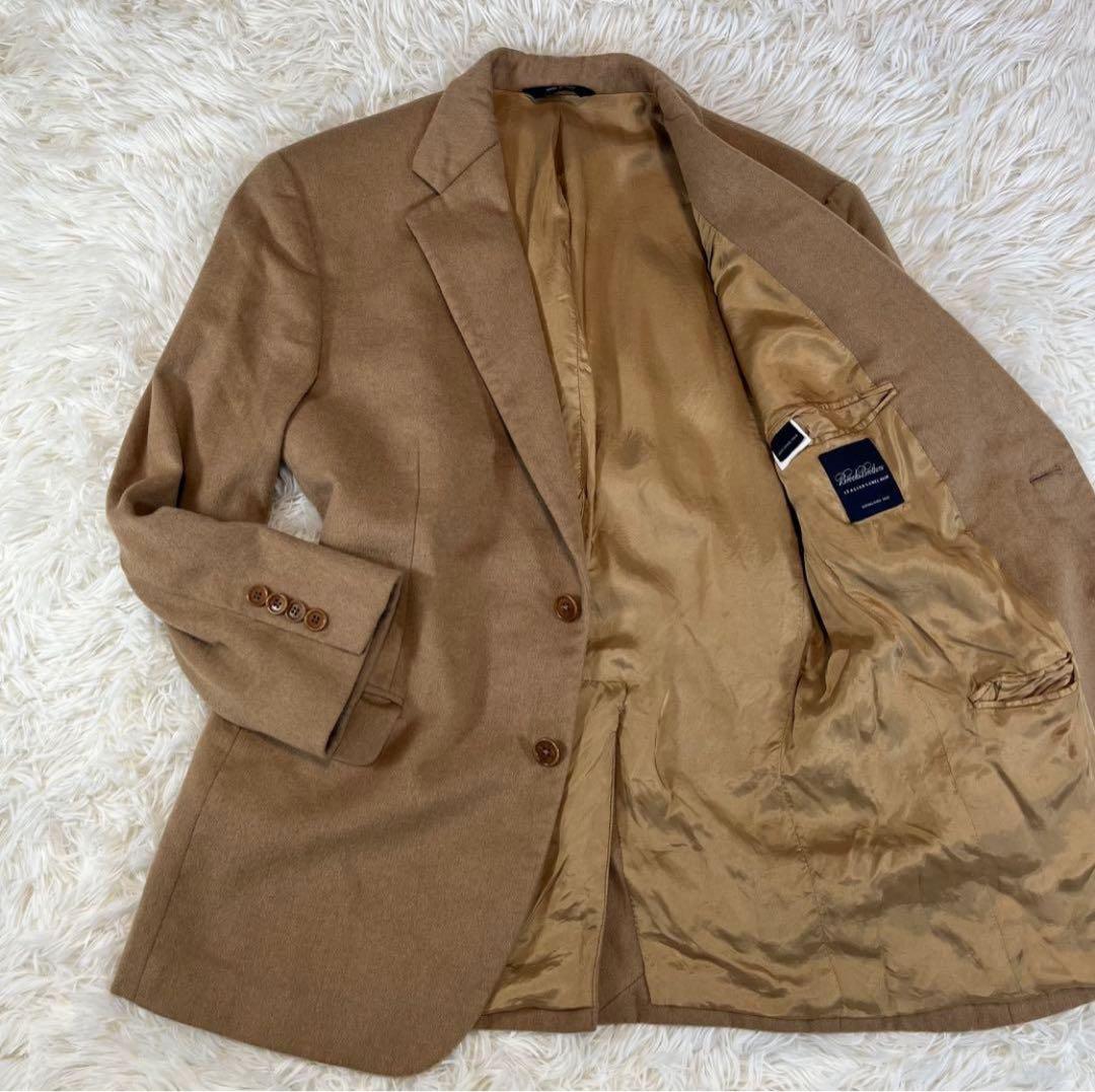 イタリア製✨ブルックスブラザーズ　テーラードジャケット　キャメル生地　L相当