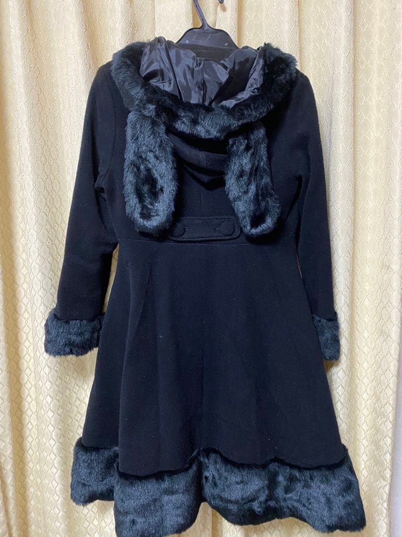 マキシマム　うさ耳フードコート　黒 ロリータ うさぎ