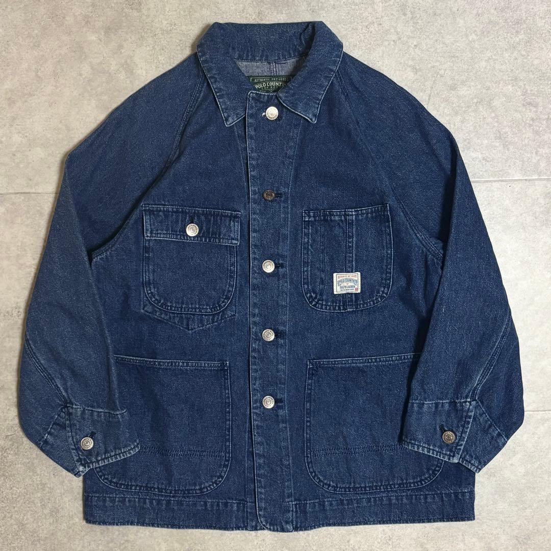 美品 90s POLO COUNTRY デニム カバーオール ジャケット レア