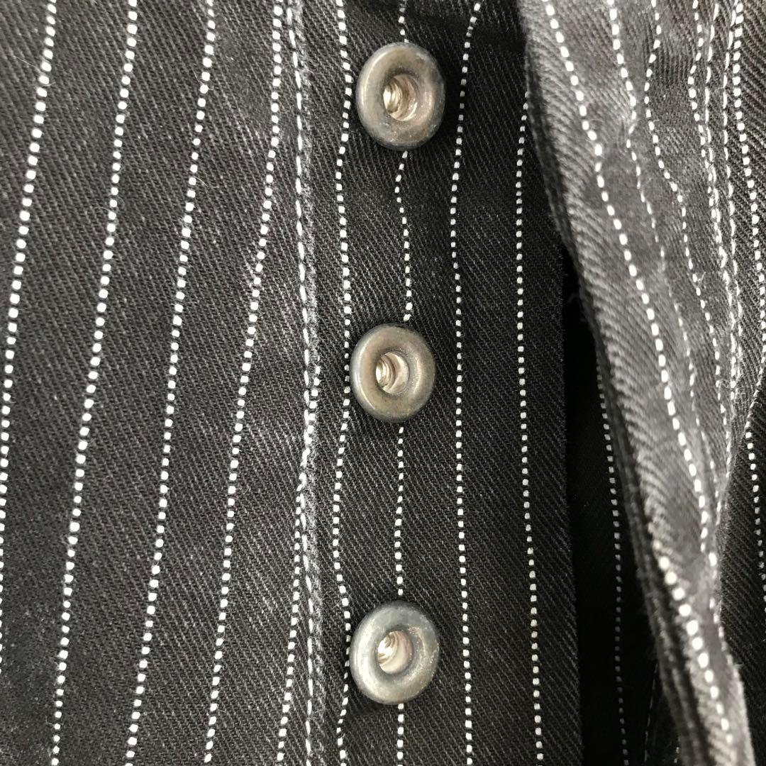 Schott デニムパンツ　34　ブラック　ストライプ
