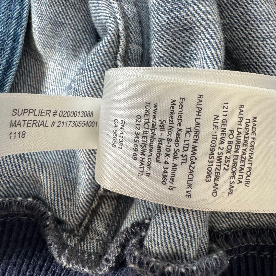 美品 ポロラルフローレン デニム ボンバージャケット POLOロゴ M