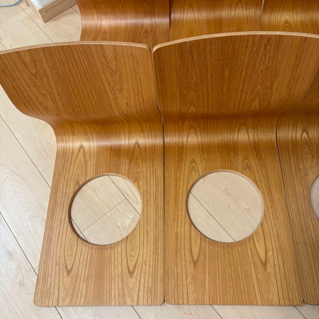 美品 天童木工 木製 曲木 座椅子 6脚セット TENDO