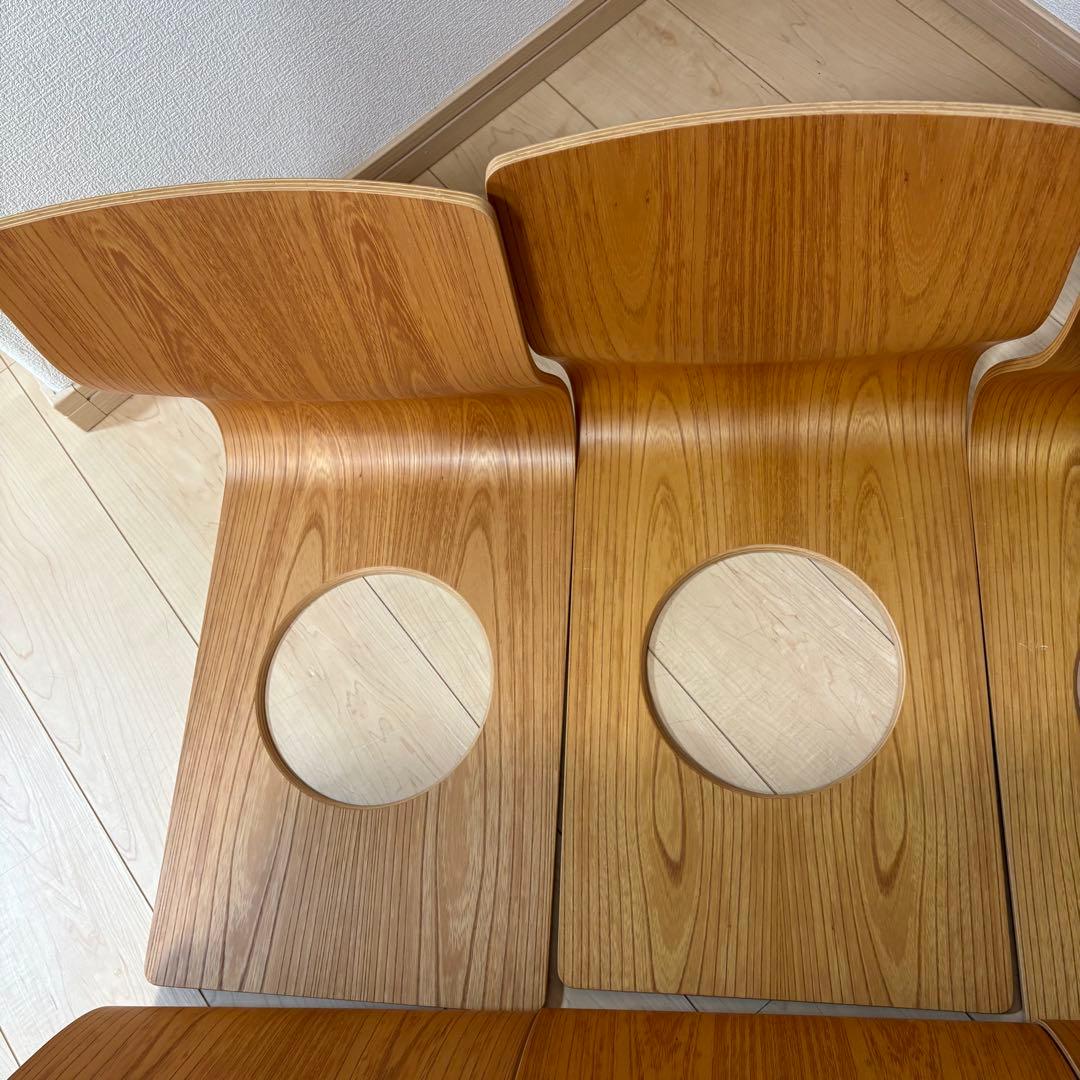 美品 天童木工 木製 曲木 座椅子 6脚セット TENDO