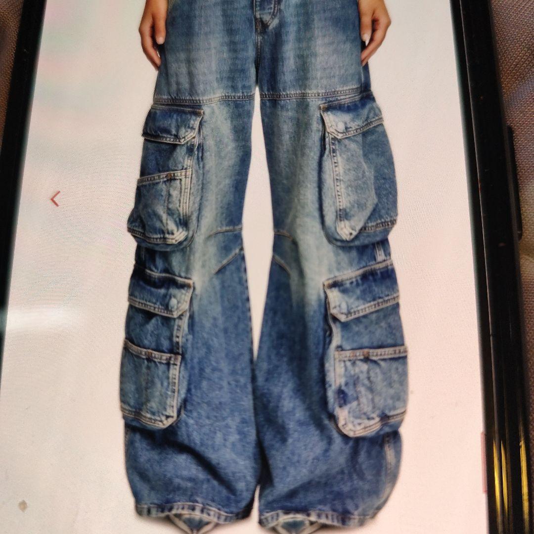 DIESEL デニムブルー カーゴパンツ