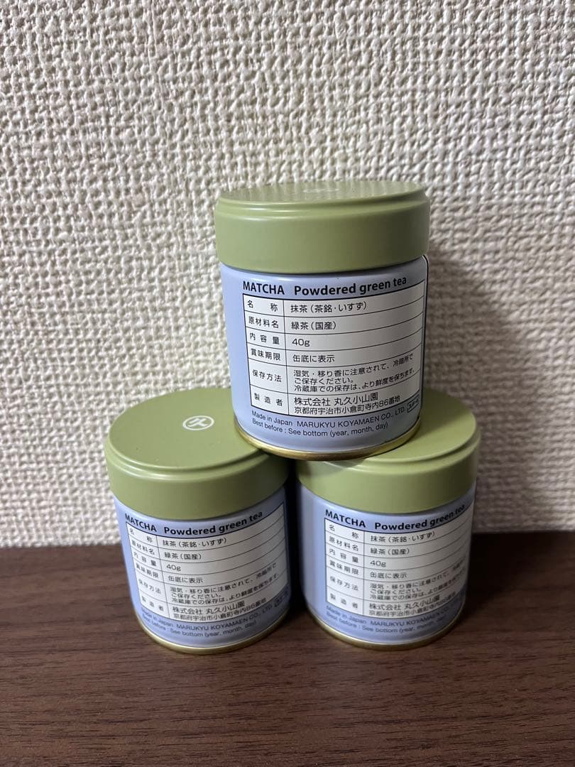 丸久小山園抹茶　五十鈴40g缶　3個セット