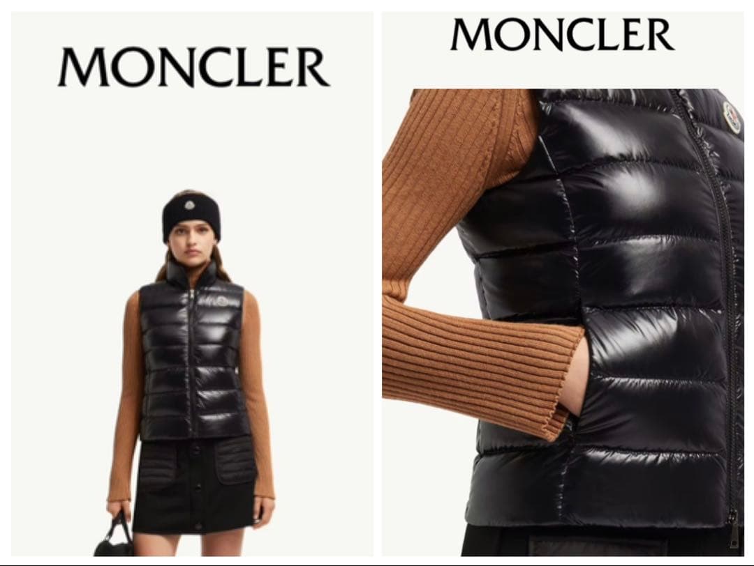 モンクレール GHANY ガーニー ダウンベスト サイズ0 黒 ブラック