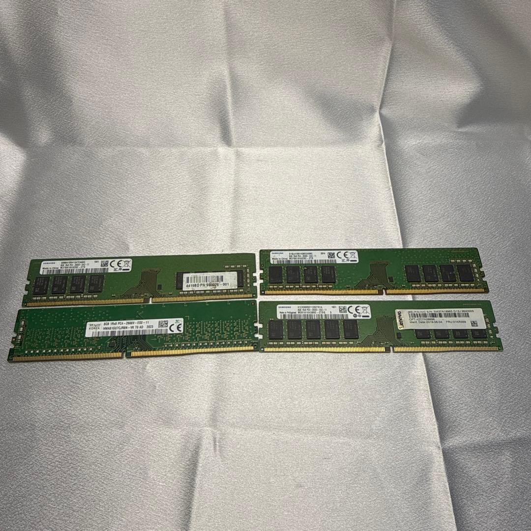 DDR4 16GB 2666MHz メモリ四点セット